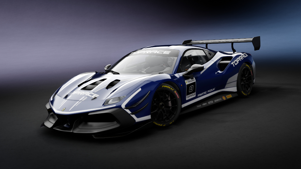 Ferrari 488 EVO Cup TPRS, skin 08_blu_pozzi