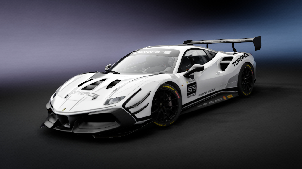 Ferrari 488 EVO Cup TPRS, skin 32_bianco_avus